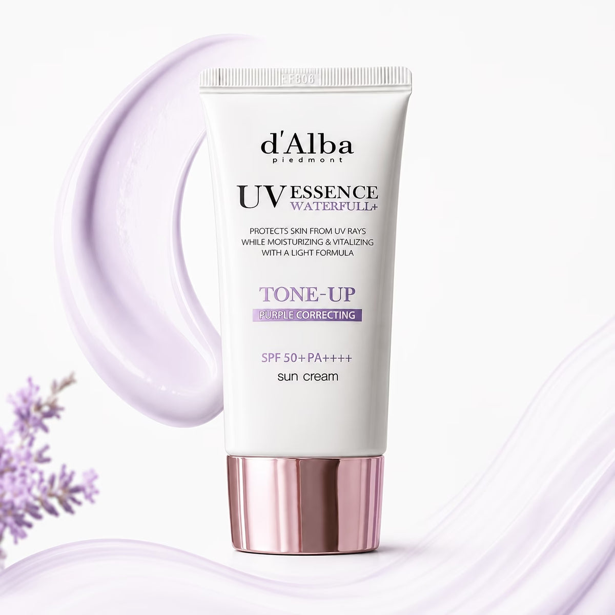 d'Alba Waterfull Tone-Up Sun Cream SPF50+ PA++++ (Purple) – Hydrating & Color Correcting Sunscreen