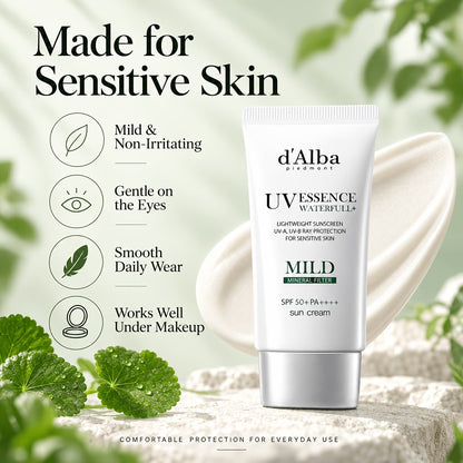 D’Alba Essence Waterfull+ Mineral Sun Cream SPF50+ PA++++