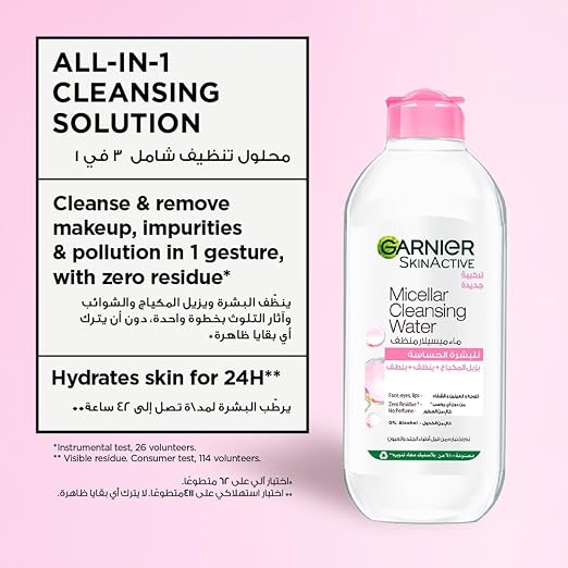 Micellar Water Face Cleanser & Makeup Remover