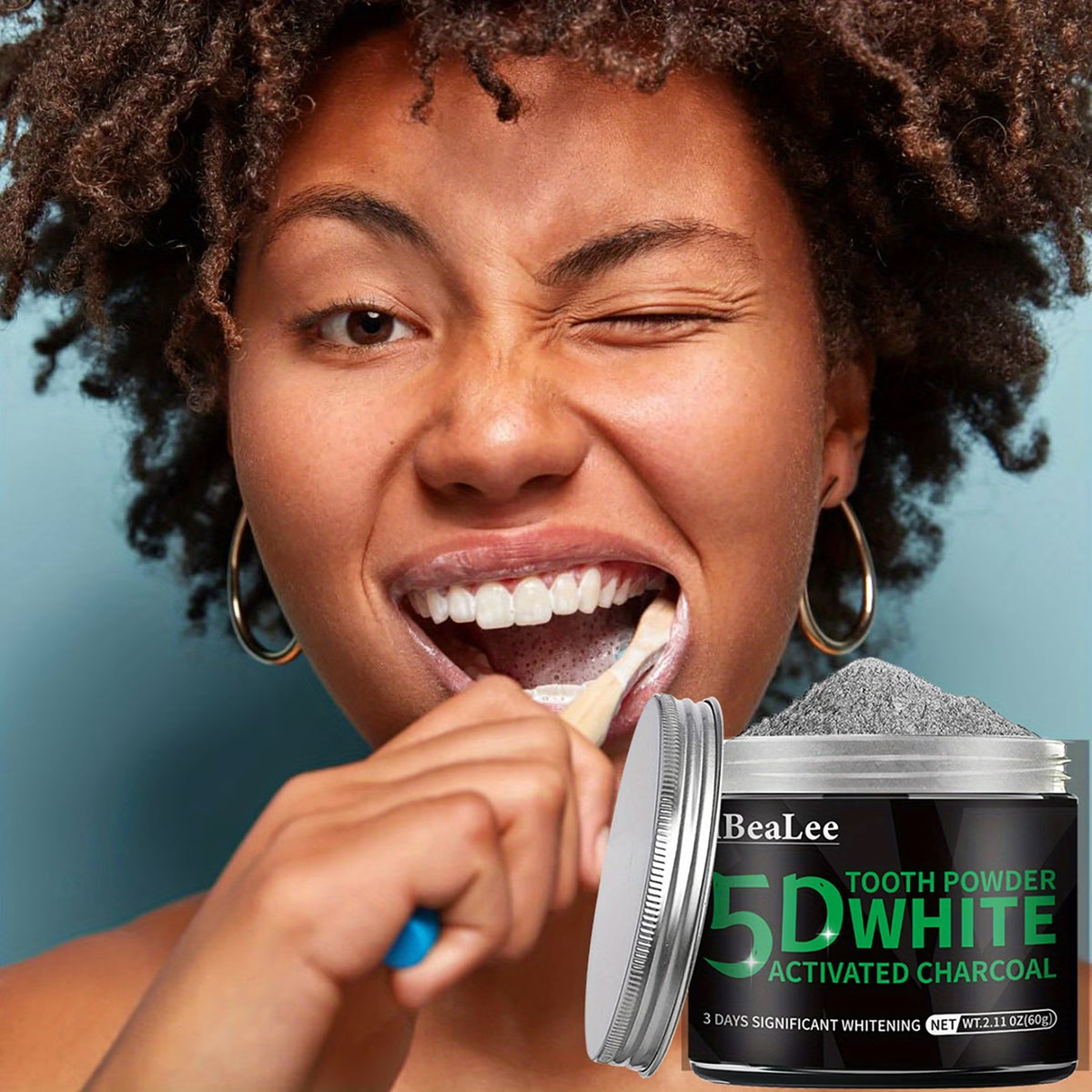 Black Charcoal Teeth Whitening Powder (2.11 oz)
